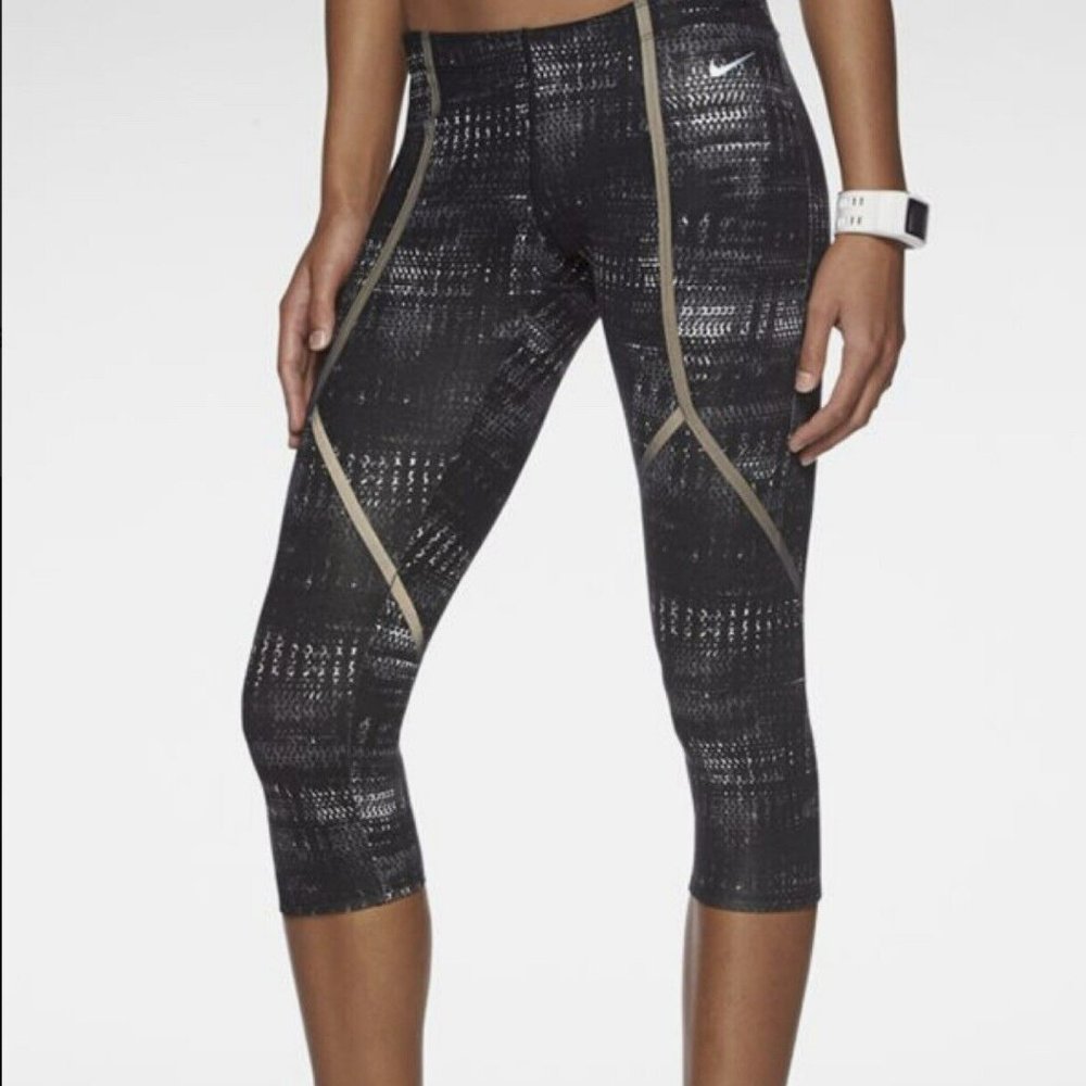 Nike Epic Luxe Dri-Fit Legging Reflective Running Yoga Capri Tight
